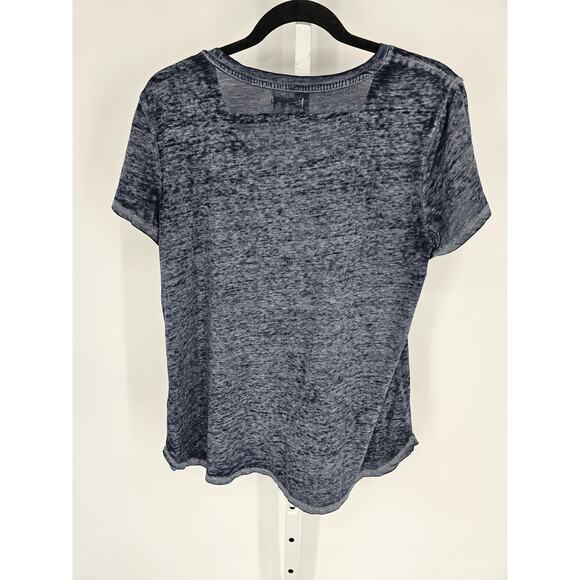 Maurices Women's Blue Kind People Burnout Short Sleeve Blouse Top Size L - Picture 4 of 4